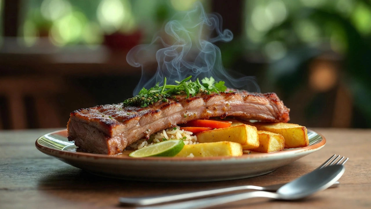 El Establo – Grilled meat platter with rice and sides